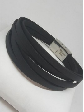 Ανδρικό δερμάτινο βραχιόλι Straps